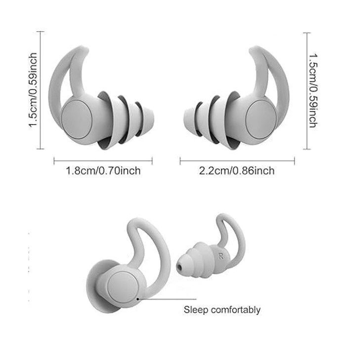 Bouchons D'oreille Silicone Réutilisables - Anti-bruit Pour Dormir, Natation Et Concerts - Protection Auditive Confortable - Bleu