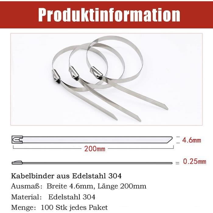 Edelstahl-Kabelbinder - TorkClamps