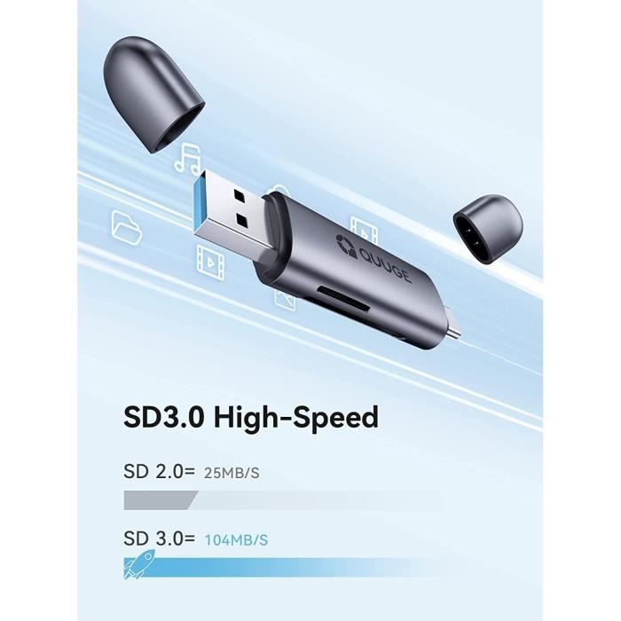 Lecteur de carte SD/MicroSD externe Convention CLGB0 USB 3.0