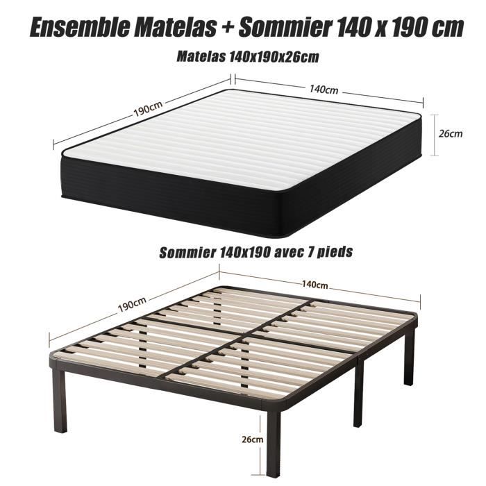 Sitemapcdatahttpwen2windecoocomensemble Lit Sommier Matelas 140x190