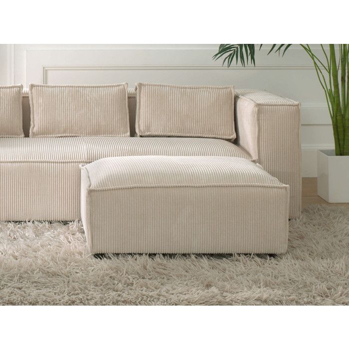 Stella - pouf en velours côtelé - style contemporain | Leroy Merlin Stella - pouf en velours côtelé - style contemporain | Leroy Merlin