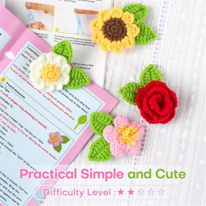 Kit Crochet Débutant Complet - Apprendre à Crocheter Facilement Avec Laine Et Accessoires