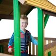 AXI Pumba Maison Enfant avec Bac à Sable & Toboggan gris | Aire de Jeux pour l'extérieur en marron & vert | Maisonnette-2