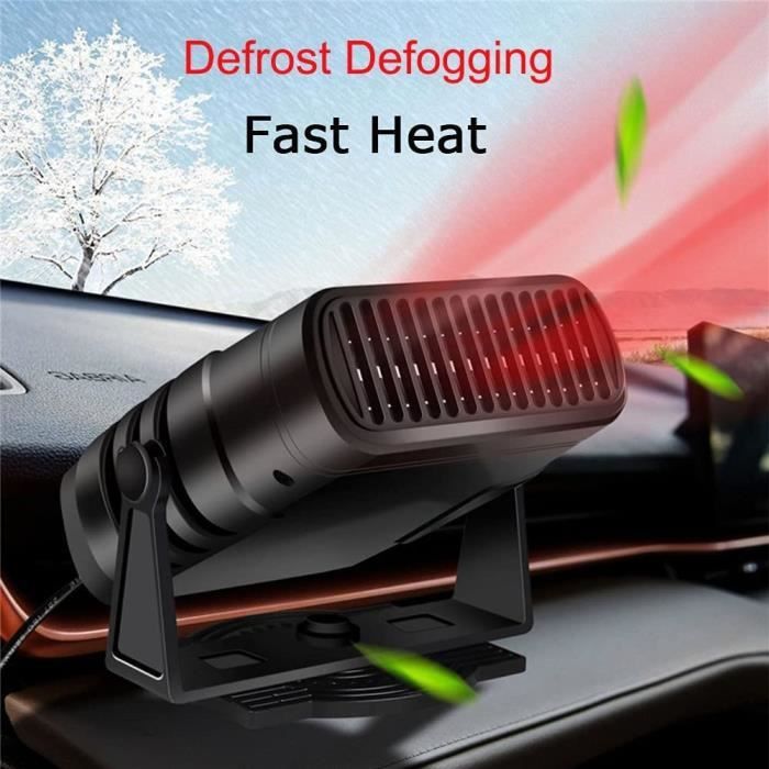 Chauffage de voiture, chauffage rapide 2 en 1 avec chauffage et  refroidissement, anti-buée, 12 V