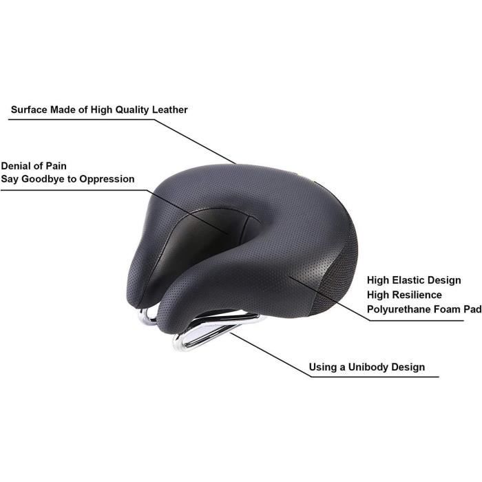 Selle De Vélo Confort Gel - Ergonomique Pour VTT, Route Et Ville Hommes/femmes