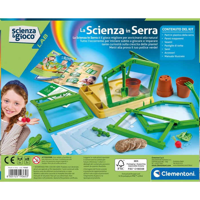 Serre Connectée Clementoni Science & Jeu – 3 Modes De Culture Avec Capteurs LED Et écran LCD, Botanique Pour Enfants Dès 8 Ans