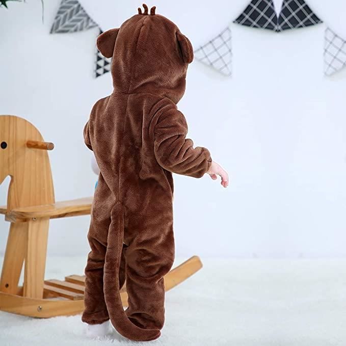 Combinaison d'hiver Bébé,Surpyjama Fille,Flanelle Grenouillère avec Capuche  et Fermeture éclair,Bébé Cute Animal Barboteuse,0-24Mois brun - Cdiscount  Prêt-à-Porter