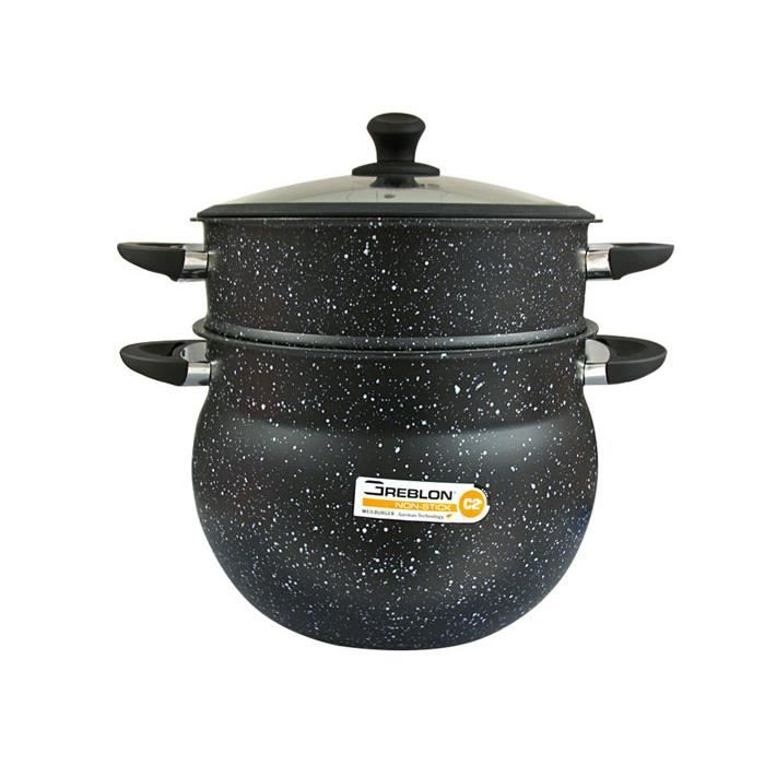 Couscoussier 6l Tous Feuds Induction Joint Silicone Couscoussier Cflagrant 6L Tous Feux Dont Induction - Revêtement Pierre, Joint Silicone - Pour 4-6 Personnes Plat Pour Couscous