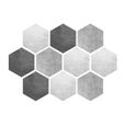 Tbest autocollant de sol 10 pièces étanche antidérapant hexagonal auto-adhésif carreaux de céramique mur autocollants de sol-3