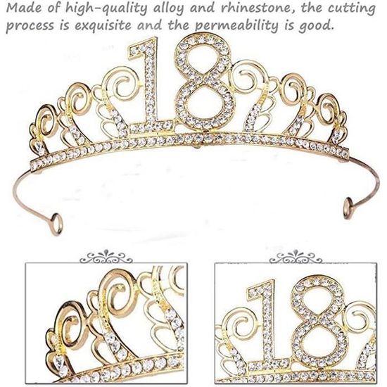 Pour Fete Danniversaire Ou Gateau Danniversaire 18 Ans Reyok Couronne Danniversaire 18 Ans Couronne De Diademe En Cristal Pour Anniversaire Chapeaux Chapeaux Masques Et Accessoires Centroarco Com
