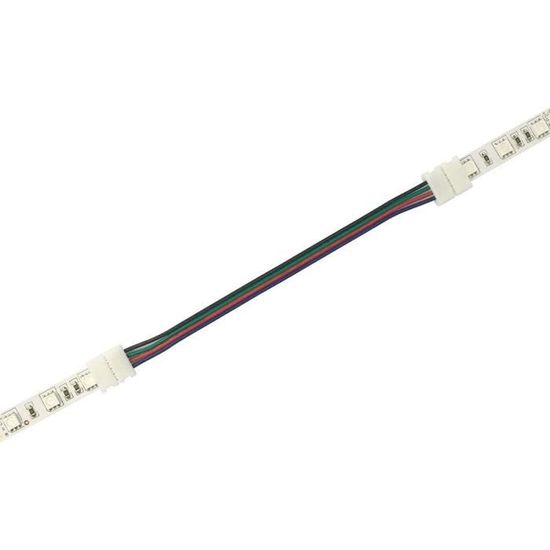LitaElek 5pcs RGB 5050 LED Strip Connector 4 Broches Connecteur à Ruban LED  Connecteur Rapide pour Bande LED RGB de 10mm Large Connecteur d'angle LED  Stripe Câble d'extension, 17cm Long : 
