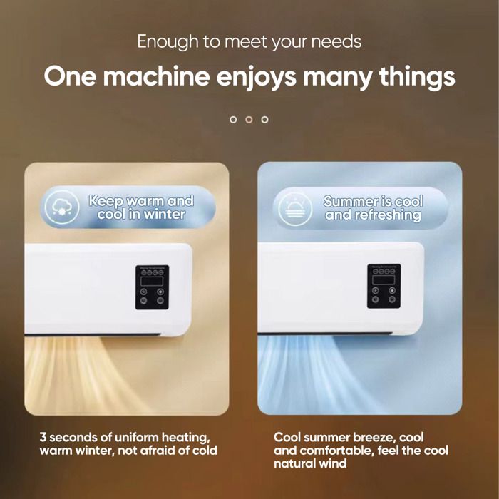 Climatiseur Mural De Cuisine Sans Perçage, Chargement Sans Fil, Climatiseur Mural Portable, Refroidissement Instantané En 10 Secondes, Pour Cuisine, Chambre à Coucher, Bureau (blanc