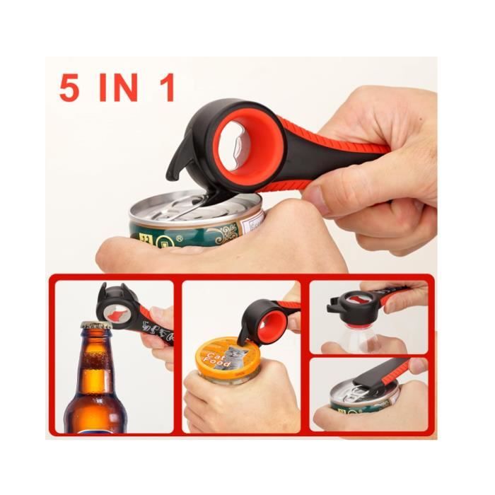 Ouvre-bocal Manuel Lot De 6 En ABS - Multicolore, Ergonomique, Pour Pots, Bocaux, Bouteilles | Cadeau Cuisine Pratique