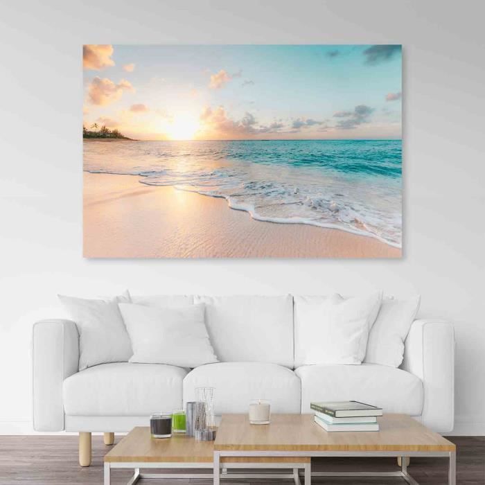 Impression Sur Toile Tableau Sur Toile Châssis Bleu Plage Mer Marin Photographie 105 Cuisine Chambre A Coucher Salon Couloir 30 X 60 Cm 91758712