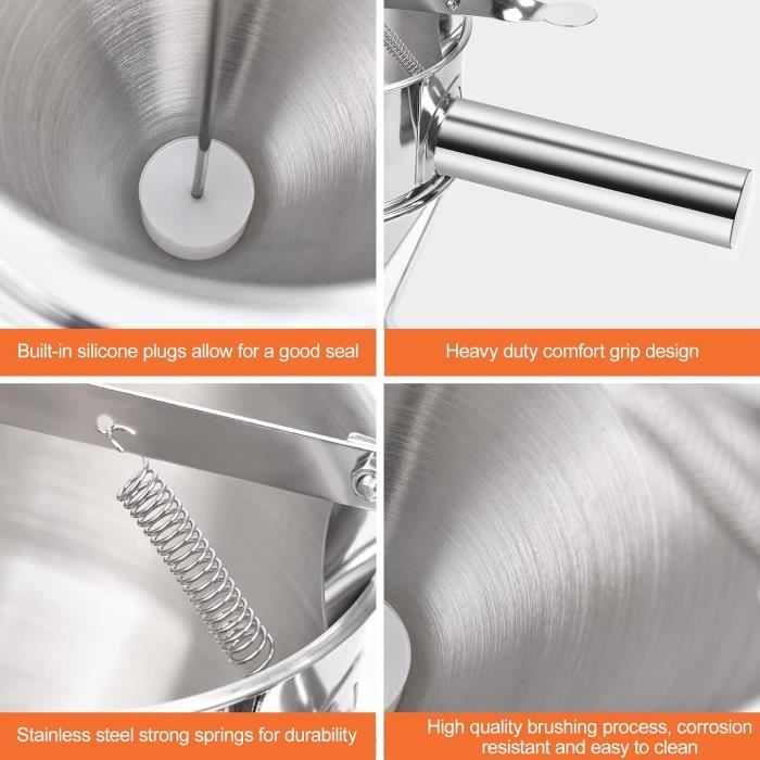 Entonnoir De Cuisine - ANAWAKIA - INOX - Tamis Filtrant Amovible