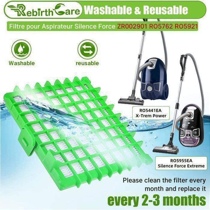 Vhbw Lot De 10 Filtres Compatible Avec Rowenta Silence Force Cyclonic Parkett RO7236, RO7236EA