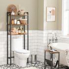 Étagère de Toilettes - HOOBRO - 3 Niveaux - Style Industriel - Marron Rustique - Gain de Place