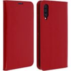 AVIZAR Étui pour Samsung Galaxy A50 - Housse Folio - Cuir véritable - Rouge - Support vidéo - Compartiments cartes
