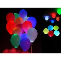 Lot de 30 Ballons LED Anniversaire Mariage Bapteme Lumineux COULEUR(couleur aleatoire)