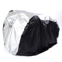 Housse de protection vélo imperméable anti-pluie et poussière - M, noir et argenté