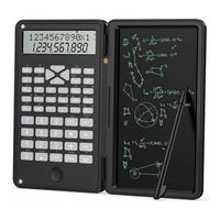 Fournitures scolaires,Calculatrice pliable,tablette d'écriture scientifique à 12 chiffres,pour l'école et le bureau- Black[B6259]