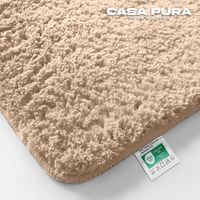 Tapis de bain - CASA PURA - Sky Uni - Polyester - Beige crème - 70 x 120 cm