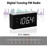 Réveil iTOMA CKS507 - Grand écran LED,Radio FM,Double Alarme,Bluetooth