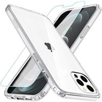 Coque Silicone + Vitre Protection Ecran Pour Apple iPhone 12 PRO Little Boutik®
