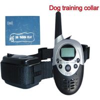 Tera® Collier de dressage électrique rechargeable télécommandé sans fil avec écran LCD à portée de 1000 mètres pour chien
