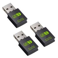 3X Adaptateur USB WiFi Bluetooth, Récepteur Externe de Réseau Sans Fil Double Bande 600 Mbps, Dongle WiFi pour PC - Ordinateur