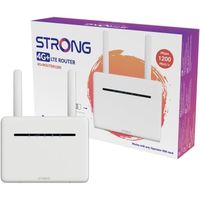 STRONG Routeur 4G+ 1200 | LTE 300 Mbit/s | WiFi Cat 6 Dual Band 2,4/5 GHz | 2 Antennes Amovibles | Sécurité WPA/WPA2 | 256 Appare