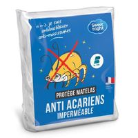 Sweetnight - Protège matelas 90x190 cm | Alèse Imperméable et Anti Acariens | Molleton 100% coton | Silencieux et Respirant