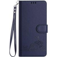 Étui Portefeuille Pour Oukitel C1 / C1 Pro - Cuir PU, Motif Chat Gaufré, Avec Support, Blocage RFID, Couleur Vert Foncé