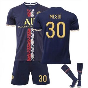 Maillot PSG Messi Enfant 7-8 Ans - Lot Complet : Short, Maillot, Chaussettes