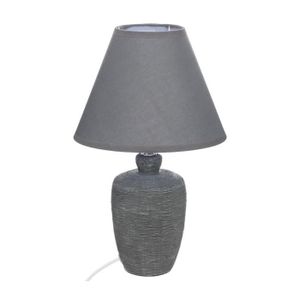 LAMPE A POSER Atmosphera - Lampe à poser en céramique Balvy H 32 cm Gris