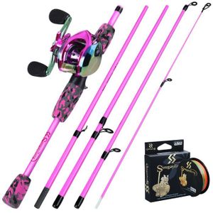 Matt Hayes Canne à Pêche Télescopique Enfant Rose 1,8m Avec Moulinet - Kit Initiation Complet