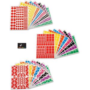 3924 Gommettes Enfant Rondes Etiquettes Autocollants Stickers Colorés pour Scrapbooking DIY Cadeau