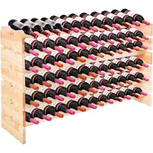 ▷ Casier range bouteille vin en bois naturel pour cave et cellier a vin -  meuble de rangement bouteille de vin au meilleur prix