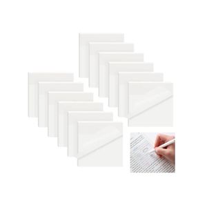 Post Transparent It Sticky Notes Autocollantes Transparentes Réutilisables 300pcs 76 × 76 mm Maison Bureau Avec 100Pcs Marqueurs de Page Coloré pour Ecole 