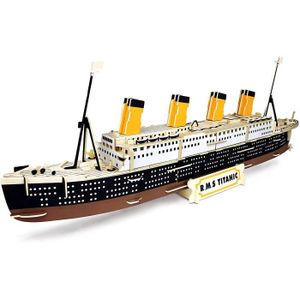MAQUETTE DE BATEAU Kit de modélisme bateaux - Woodcraft - R.m.s. Titanic - Plus de 100 pièces - Blanc