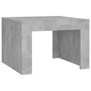 TABLE BASSE Table basse Gris béton 50x50x35 cm Aggloméré - EJ.