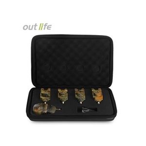 4 X Sans Fil de pêche Morsure Alarmes Récepteur Run DEL Lumineux Indicateurs Camouflage