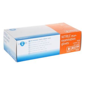 Boite de 200 gants médicaux jetables en nitrile non poudrés Taille XS