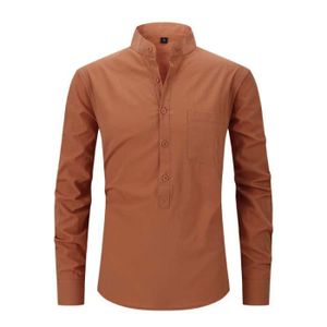 Chemise boutonnée à manches longues en satin de soie pour