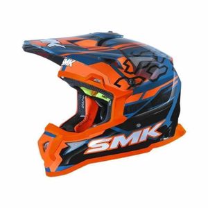 CASQUE MOTO SCOOTER Casque moto cross SMK Tribou - bleu/orange - XL