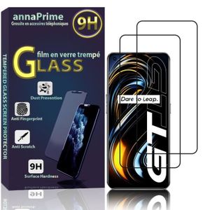 Film Protection en écran pour Realme GT2 Anti-Rayures,Sans Bulles QULLOO 2 pièces Verre Trempé Compatible avec Realme GT 2 5G et 2 pièces Caméra Arrière Protecteur,9H Dureté HD 