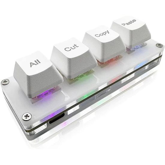 Mini Clavier 4 Touches Select-All Cut Copy Paste Macro Pad Ctrl A X C V ...