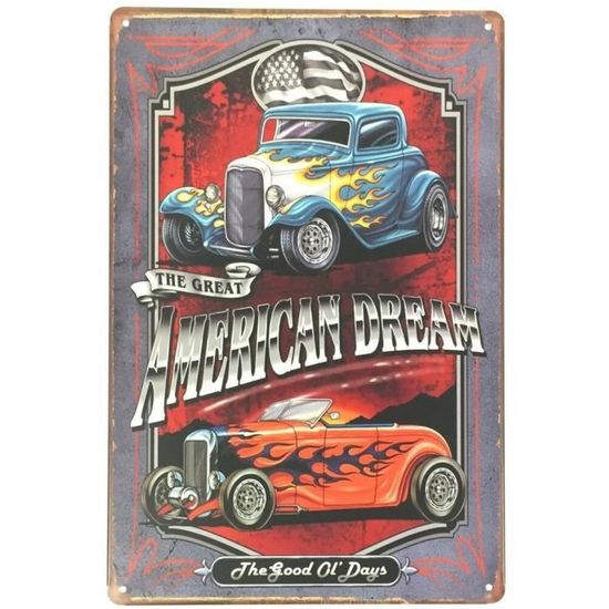 Plaque Murale Métal Pin Up - Style Garage Vintage Rétro - 30 X 20 Cm - Neuve