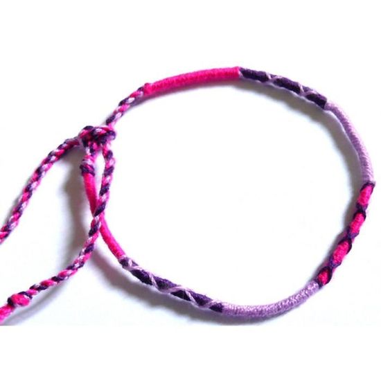 Bracelet D'amitié Brésilien Réglable - Champagne & Rose