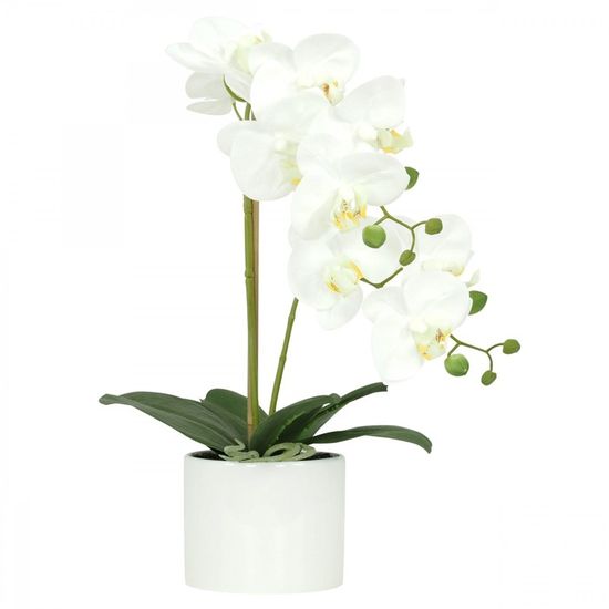 design neuf Orchidée en blanc POT 42cm artificiel pot plante 'Violet' 